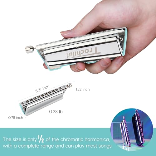 JDR Trochilus 10 Holes Chromatic Harmonica Key of C Armonica Valveless Harp Mouth Organ Chromonica with Case for Adults Professionals Beginners Kids Teachers Students (Blues/Ritcher Tuning Key of C) - Les Beatles, Paul McCartney, John Lennon, RIngo Starr, George Harrison JDR Trochilus 10 Holes Chromatic Harmonica Key of C Armonica Valveless Harp Mouth Organ Chromonica with Case for Adults Professionals Beginners Kids Teachers Students (Blues/Ritcher Tuning Key of C) – Image 3