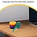 DOITOOL 5pcs Colorful Nylon Hook and Loop Cable Ties for Classroom Carpet Organization Self-Adhesive Straps for Cord Management Each
