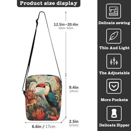 messenger bag cute mens shoulder bags crossbody Purse For Teens Adjustable Strap for work work - Tropical Blue3