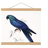 Magnetic Wood Frame DIY Poster Scroll Artwork Print Holder Canvas Quilt Wooden Hanging for Home...