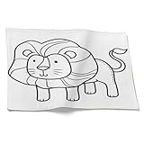 CEVAN Manteles Individuales Lino Chinos Tapete Mesa Escritorio León Juego de 1, Italia de Comedor En Blanco Y Negro Resistente Calor para Cocina, Restaurante Oficina, 21x32cm