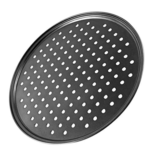 VINTORKY Plaque à Pizza Perforée Acier Au Plat De Cuisson Antiadhésif Pour Four Pour Gâteau Et Pizza Conduit Chaleur Uniformément