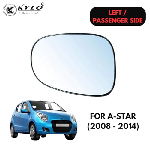Image of KyloXtreme A-Star (2008-2014) Passenger Side (Left Side) Car Side Mirror Glass /Tukdi /Sub Mirror Plate