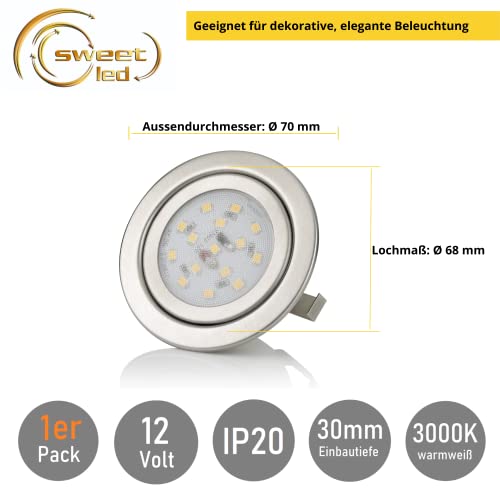 Sweet led® - Faretto da incasso a 52 LED, G4, 12