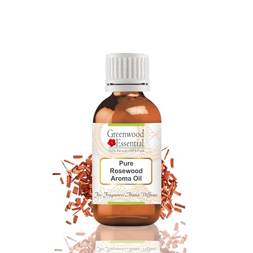 Greenwood Essential Pur Bois de Rose Arôme Huile (Convient Au Diffuseur d'arômes) 100% Qualité Thérapeutique Naturelle 15ml (0,50 oz)