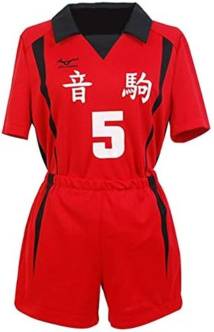 Nekoma High School Cosplay Costume Volleyball Uniform Jersey Red