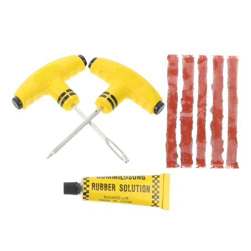 Cabilock Repair Kit -1 Puncture Repair Tool Set for Cars SUV ATV Motorcycles with T-Handle String and Glue