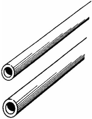 K&S Tubo Redondo 3/16" D X 12" L Acero Inoxidable - 304 Cardado