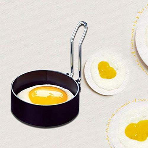 Wankd Spiegelei-Form, 2 Stücke Edelstahl Kochen Form Spiegelei Pfannkuchen Kreis Antihaft Ei Ringe Küche Form Werkzeug Cover