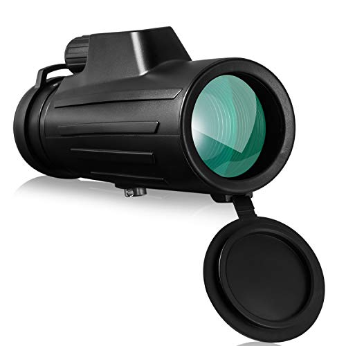 OMZER 10x42 High Power Monocular Telescope BAK4 FMC Prism, Compact HD Waterproof Monoculars