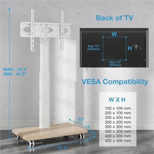 Soporte móvil para TV de piso ajustable 32-70 pulg miniatura 5