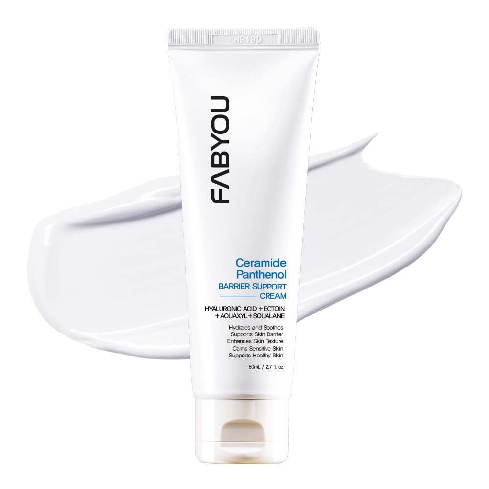 Ceramide Panthenol Skin Barrier Support Cream 80ml – Korean Skincare for Moisturizing & Barrier Care with 8 Hyaluronic Acids with a Non-Sticky Formula for Deep Hydration, Sensitive& Dry Skin