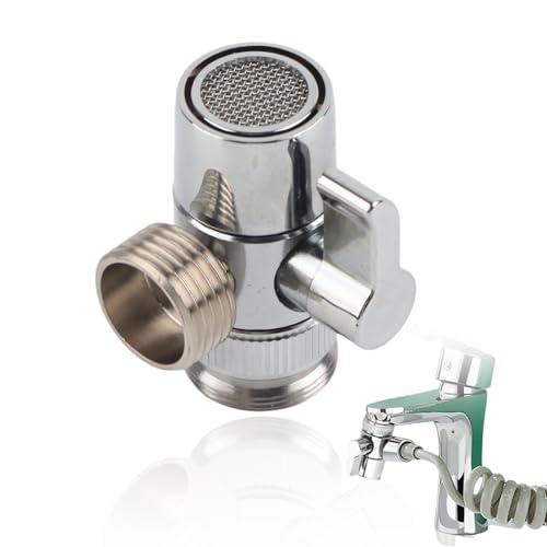 Válvula de desviador de grifo, M24 Batillo de cocina Cuenca Fregadero Válvula divisor de grifo Válvula para adaptador de manguera Filtro de agua de baño para la cocina