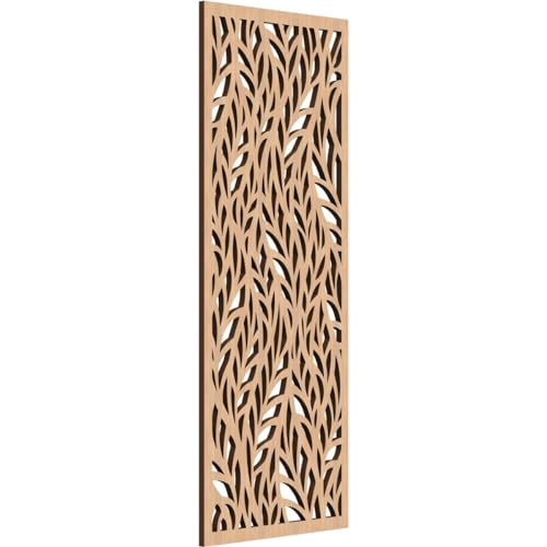 Image of Ortonville Decorative Pierced Fretwork Wood Wall Panels, 13 3 /8 inchW x 34 3 /8 inchH x 3 /8 inchT, Hickory