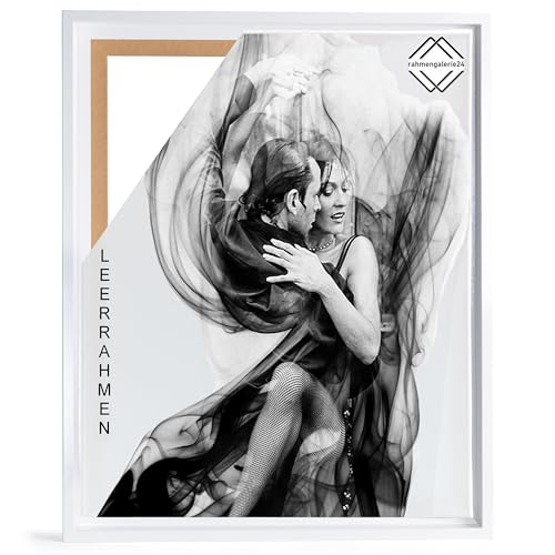 Cadre photo vide pour toile, images sur châssis, format 50 x 60 cm, couleur blanc brillant