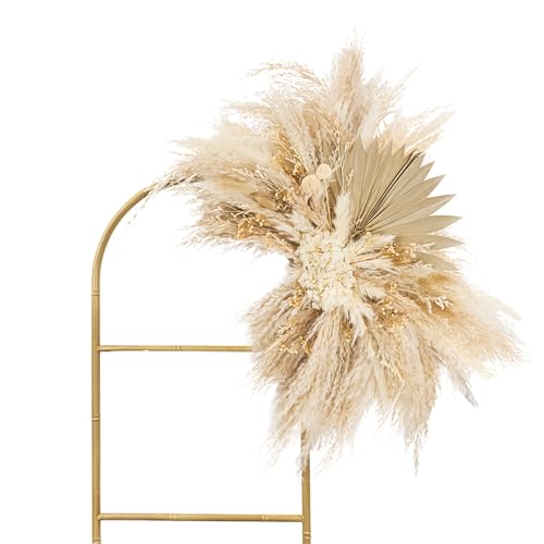 Arreglo de Flores Secas Angel Wing Pampas y Rosa