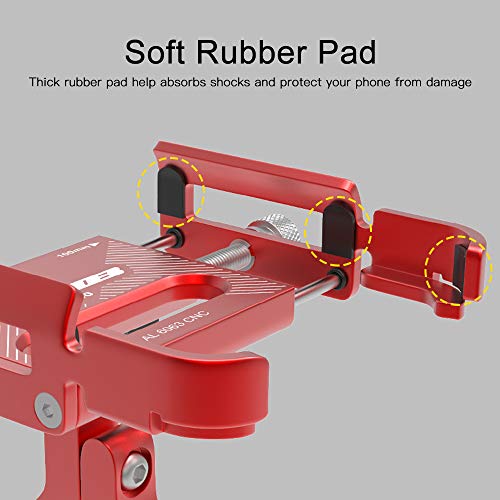 DECDEAL Suporte de telefone de bicicleta de alumínio 360 graus de rotação ajustável antiderrapante c