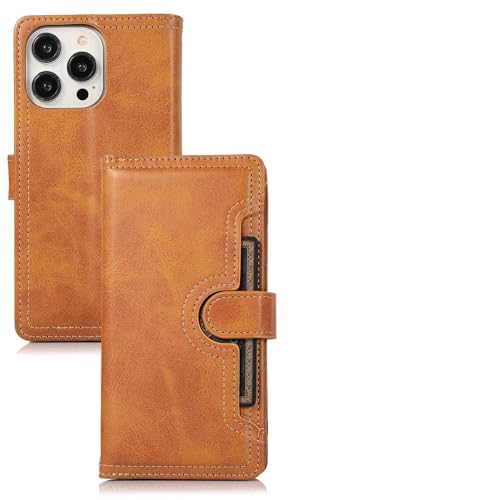 Étui anti-chute iPhone 17 Pro orange avec sangle de sécurité et cartes