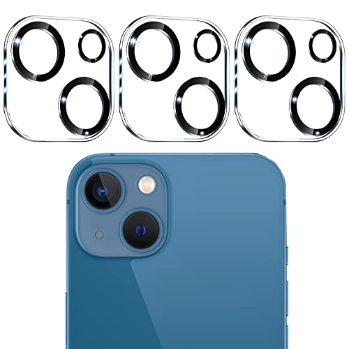 HANKN [3 Stück Kameraobjektivschutz für iPhone 13 / iPhone 13 Mini, gehärtetes Glas, ultra-HD, klar, Härtegrad 9H, kratzfest, unterstützt Nachtaufnahmen Cover