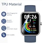LYSANDRA Compatible for WNH IDW25 Smart Watch 1.83", [6 Pack] Full Coverage TPU Clear Film Compatible for VRPEFIT IDW25 1.83" Smart Watch
