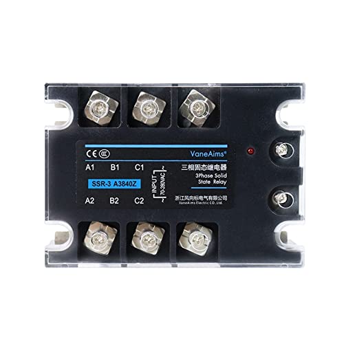 Relais à semi-conducteurs triphasé 60A pour circuit AC 24-380V avec entrée DC 3-32V