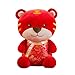 SpirWoRchlan Peluche Doll, 2022 Tigre Peluche Cinese Capodanno Tigre Festivale Tridimensionale Espressione Facciale Nuovo Anno Regalo Collezione Zodiaco Cinese per Decorazione Casa-Rosso-23 cm