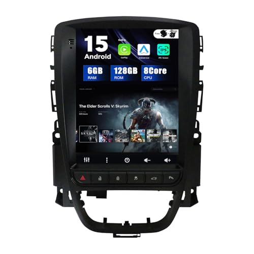 SXAUTO – 6 G + 128 G – Android 15 IPS radio samochodowe do Opel Vauxhall Astra J Buick Excelle XT GT (2006-2016) - wbudowany Carplay/Android Auto - kamera + mikrofon - DAB SWC Fast-Boot 360-CAM WiFi