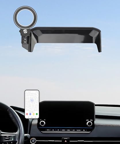AbeeyGeomarn Car Phone Holder for 2022 2023 2024 Mitsubishi Outlander Accessories Apply to 9 Inch Touch Screen Fixed Clip Magnetic Cell Phone Mount Hands-Free