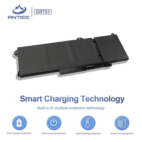 Image of ANTIEE GRT01 64Wh Laptop Battery for Dell Latitude 5421 5431 5521 5531 | Precision 3470 3561 3571 3581 3591 Mobile Workstation Alienware M17 R5 AMD Gaming Battery 0P3TJ 0R05P0 05RGW 15.2V 4-Cell
