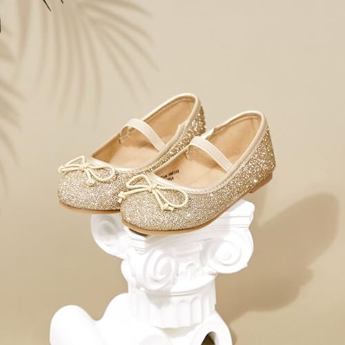Image of GINFIVE Toddler Girls Dress Shoes Little Girls Mary Janes Ballerina Flats Shoes Toddler