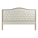 Colore: beige. Materiale: lino e legno di gomma. Stile: tradizionale. Dimensioni: ca. : 180 x 10 x 120 cm