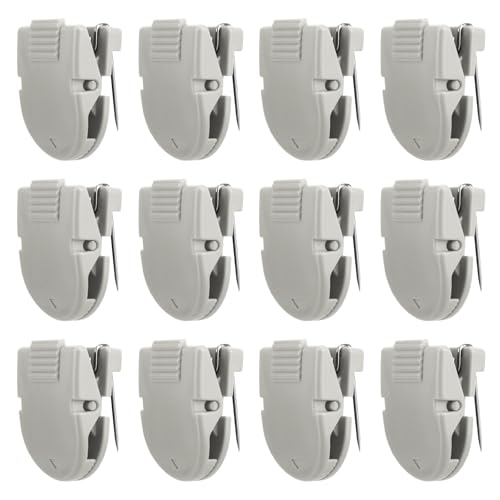BOXOB 12pcs Cubicle Clips for Fabric Walls, Plastic Stainless Ste...