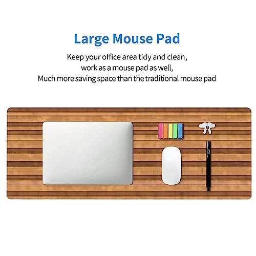 Alfombrilla de mouse para computadora XL estilo madera original que amplia tu escritorio 6