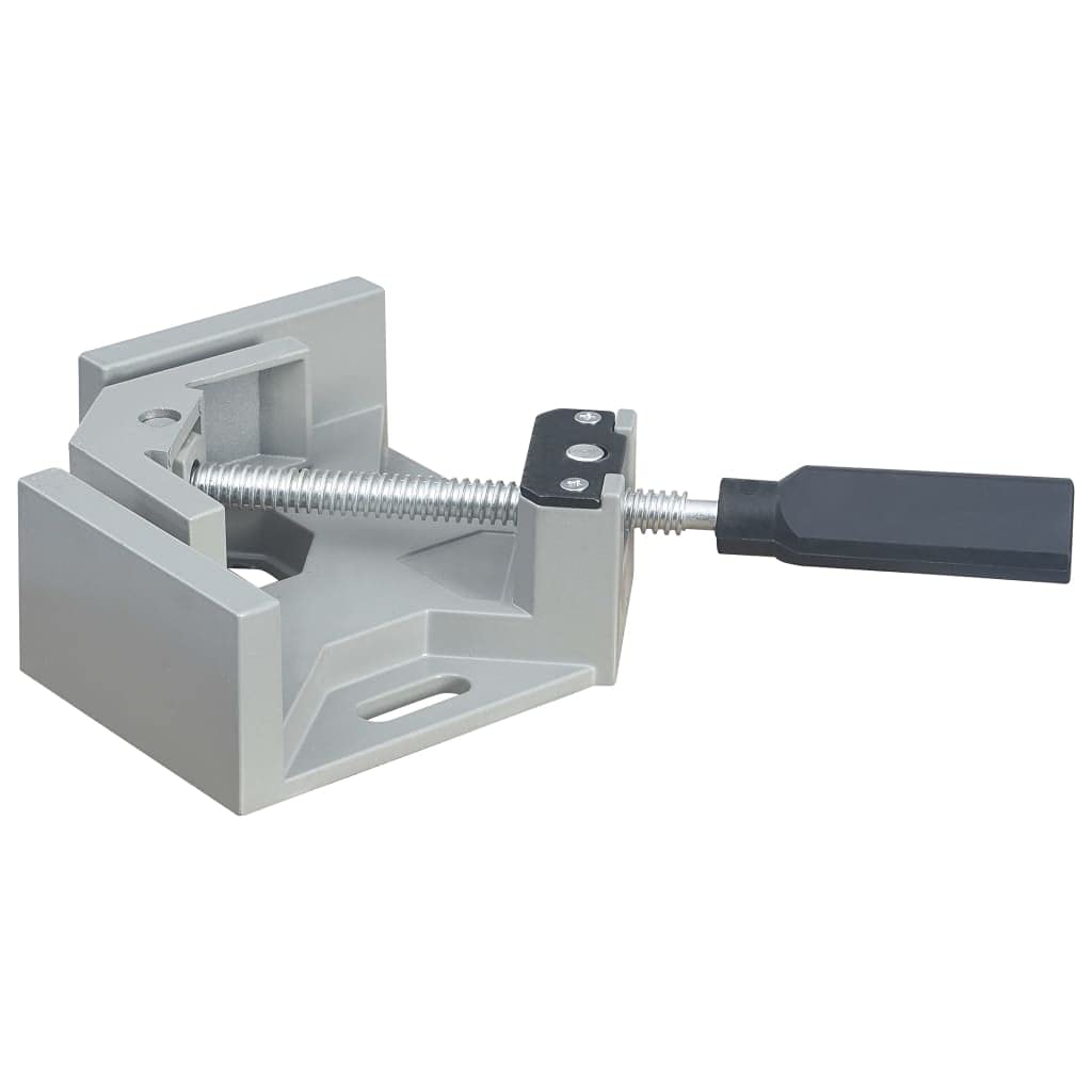 vidaXL Winkelklemme Eckenklemme Rechtwinkel Winkelschraubstock Schraubstock Gehrungszwinge Winkelspanner Winkelzwinge 95mm Aluminium