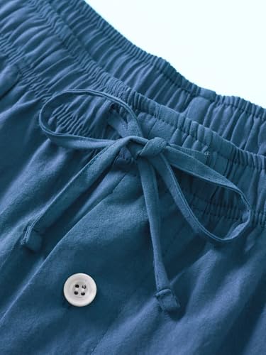 Latuza Men's Summer Cotton Pajamas Short Sleeve Pjs Set4