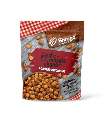 Image of SHREGO Mirch Masala Roasted Chana, Snack and Namkeen, Vacuum Packed (150 Gm)