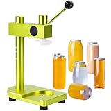 No Power - Máquina de sellado manual de latas, sellador compacto de prensa manual para latas desechables, té con leche, cerveza, especias, herramienta de altura ajustable para pequeñas empresas que