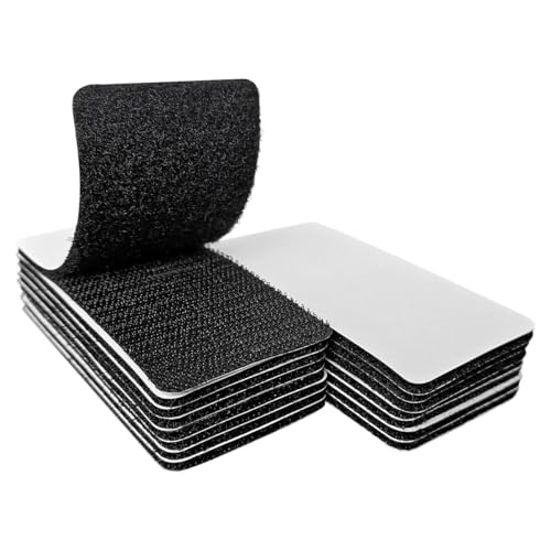Azonee Hook and Loop Tape Strips with Adhesive 5x10 cm Heavy Duty Nylon Velcro for Sewing Crafting DIY Interlocking Tape 15 Pcs