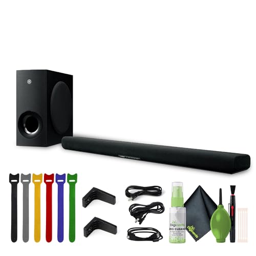 Yamaha SR-B40A 200W 2.1-Channel Sound Bar System + Cleaning kit + Reusable Fastener Straps