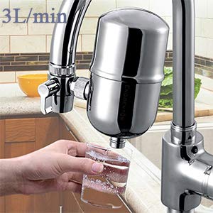 Faucet Water Filter Stainless-Steel Reduce Chlorine High Water Flow, Water Purifier With Ultra Adsorptive Material, Water Filters For Faucets-Fits Standard Faucets #TOP6