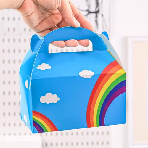 VGOODALL 16PCS Party Favor Boxes, 6.1x3.3x3.5Inch Rainbow Candy Boxes,Assrote Colors for Kids Birthday Party Wedding Decorations - Image 7