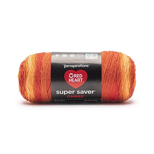 Image of Red Heart Super Saver Ombre Marigold Yarn - 2 Pack of 283g /10oz - 100% Acrylic - #4 Worsted (Medium) - 482 Yards - Knitting /Crochet