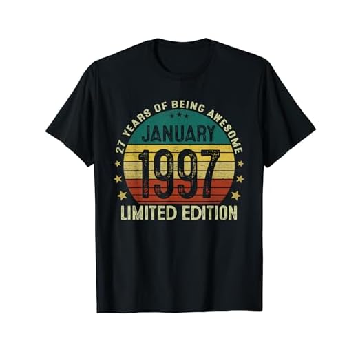 Enero 1997 27 Años Cumpleaños Hombre Regalos Hecho En 1997 Camiseta