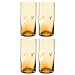 Produktbild Leonardo Vesuvio Longdrinkglas Set 4-teilig - Becher aus hochwertigem Glas in organischer Form - Inhalt 330 ml - Handgemacht - Spülmaschinengeeignet - 4 Trinkgläser in Farbe amber, 077376