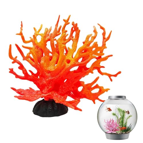水族館サンゴ、人工サンゴ - シミュレーション水槽植物風景装飾 |模擬ソフトコーラル、水生植物、擬似サンゴ、水槽、水族館、造園、海水水槽景観装飾 淡水海洋水族館、テラリウム用の複数色の水族館装飾アクセサリー