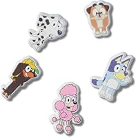 Crocs Jibbitz Cartoon Character Shoe Charms, Bluey, 5 Pack