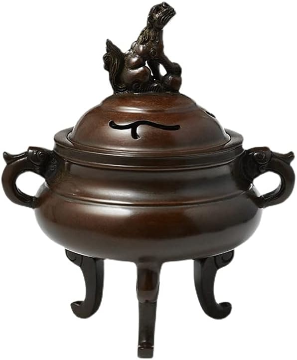 Incense Holder Zen Decor Incense Burner Pure Copper Household Large Censer Ornaments Antique Incense Burner Suitable for Study Room Aromatherapy (Color : A)
