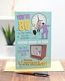 UK Greetings | 80th Birthday Card | Happy Birthday Gifts | Her/Him | Nostalgic Design | With Envelope | 155 x 235 mm - Image 3