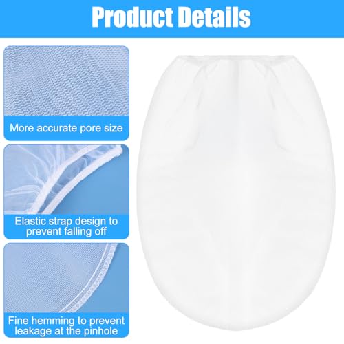 LXUEJIE 15 Pcs Paint Strainer 1 Gallon, Disposable Bag Bucket Strainer Fine Mesh Paint Filter Bag with Elastic Top Opening for Paints Gardening - Thumbnail 3