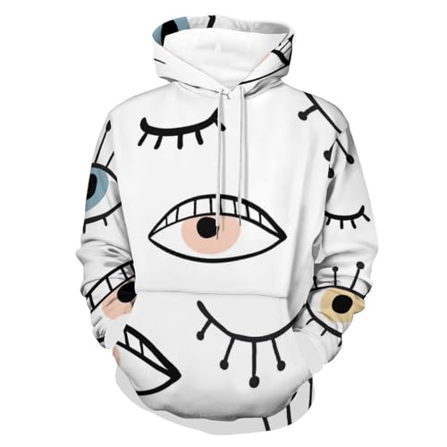 Sweat Oeil Unisexe S - Pull à Capuche Anti-Courants d'Air pour Homme et Femme